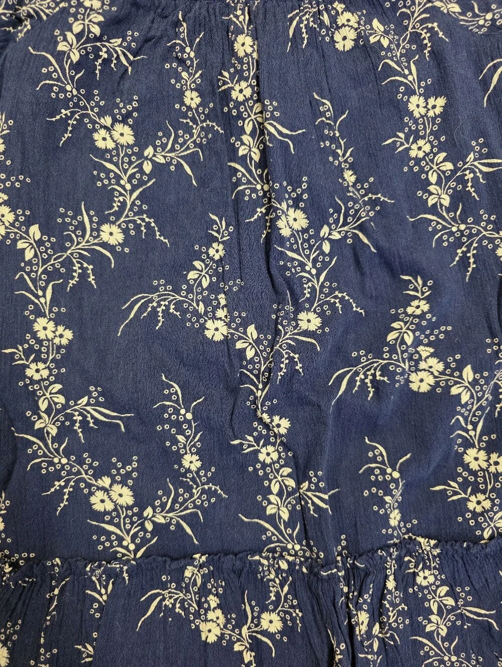 Ralph Lauren Navy and White Floral Dress With Diaper Cover